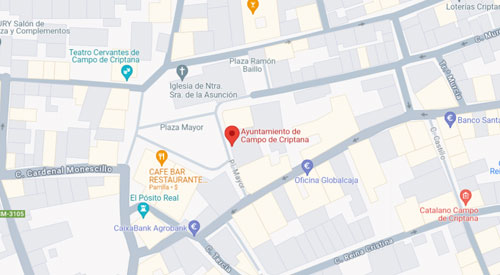 mapa Registro Civil Juzgado de Paz de Campo de Criptana